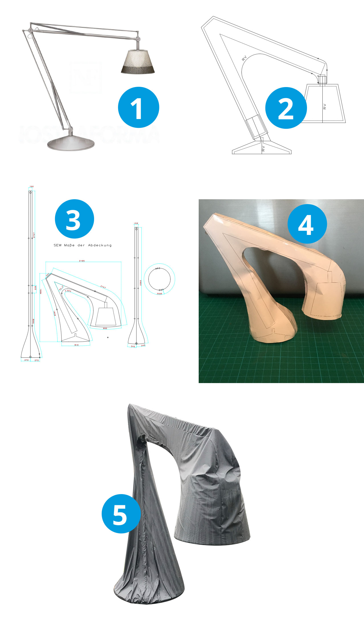 les formes complexes peuvent également être fabriquées sur mesure. Le délai est un peu plus long, car il faut tenir compte de beaucoup de choses.