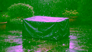 Dauerregen bei Gartenmöbel Abdeckungen