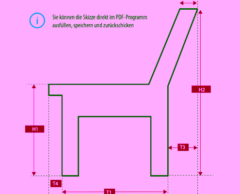 schräge Rückenlehne richtig messen z.B. bei Loungeabdeckungen