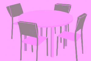 Tischgruppe rund skizze